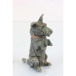 Vintage Austrian vesta match holder in the form of a Scottie Dog