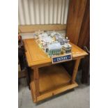 Denby Square Pine Two Tier Shop Display Table