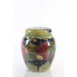 Early 20th century Moorcroft Pot Pourri Jar with pierced screw top lid in Pomegranate pattern,