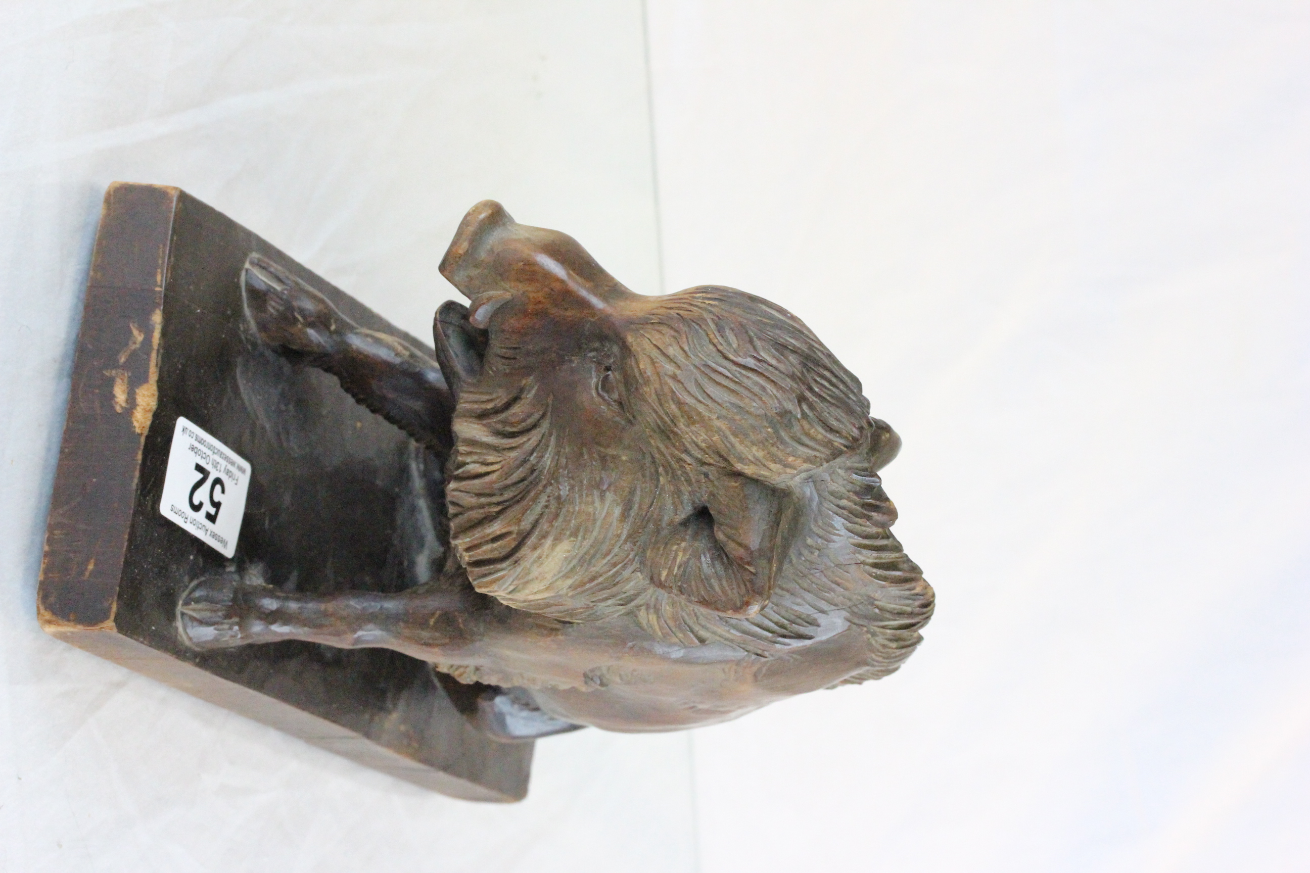 Well carved Black Forest wooden Boar with stamped makers marks to base - Image 2 of 8