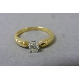 18ct Yellow Gold Diamond solitaire ring of 30 points