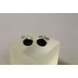 Pair of Silver onyx cufflinks