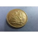 1899 Gold Sovereign coin