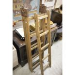 Vintage Pine Ladder folding into Three Sections