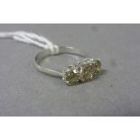 18ct Three stone Diamond ring of 1.31ct's