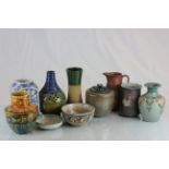 Large amount of vintage ceramics in three boxes to include Studio and Oriental