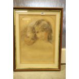 Victorian Style Print ' The Lovely Sisters ', framed and glazed