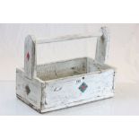 Painted wooden trug
