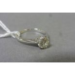 18ct White Gold Diamond solitaire of 70 points