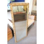 Rectangular Gilt Framed Mirror with foliage scroll design