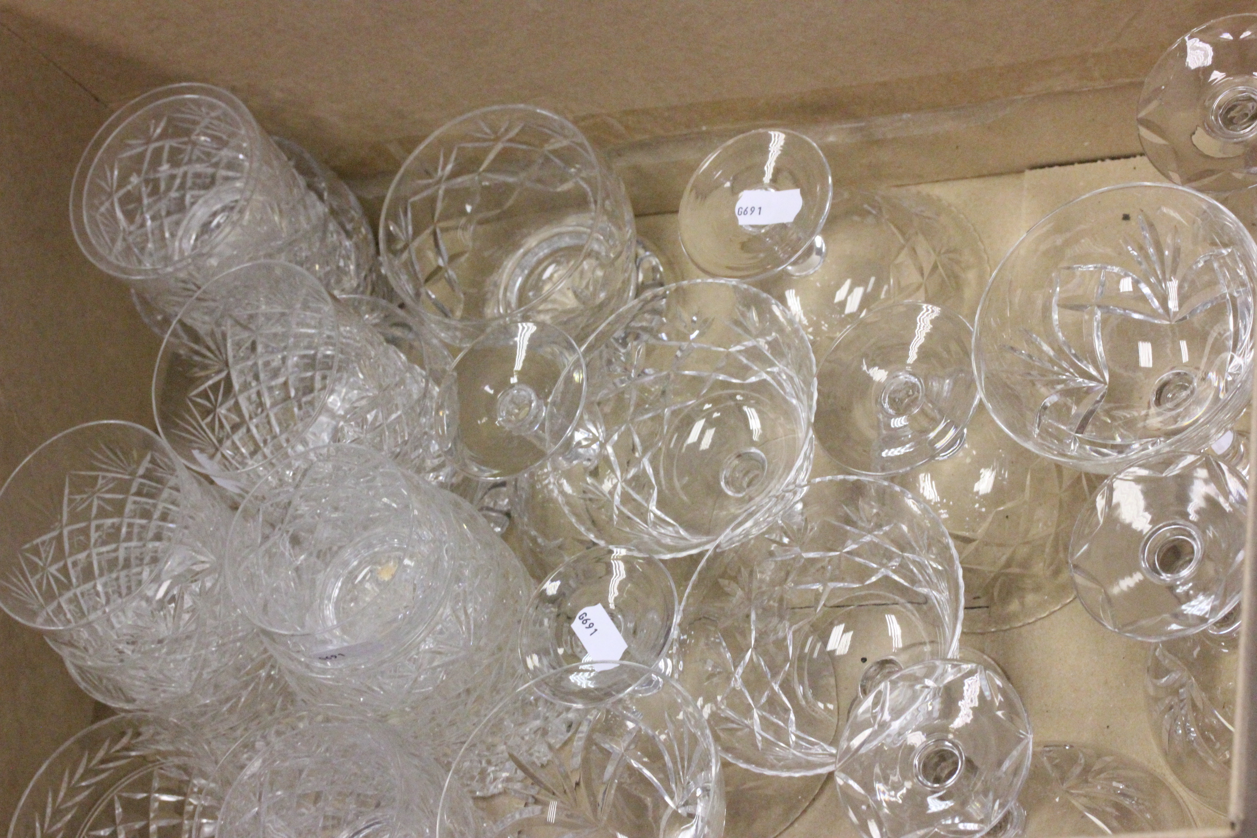 Two boxes of vintage glassware to include Webb Corbett - Image 3 of 3