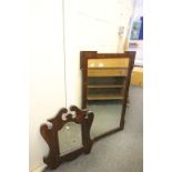 Mahogany Shaped Framed Mirror and another Mahogany Framed Mirror