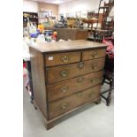 Georgian Oak Chest of Two over Three Drawers