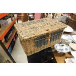 Vintage hamper basket marked Hardy