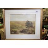 FM Wilde, oil on board, a tranquil view on Dartmoor, signed