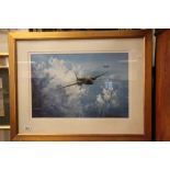 Simon W Atack, WWII interest. A framed aviation print entitled target heading