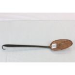 Antique Copper Straining Spoon with Iron Hanging Handle