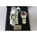 Louis Dino alarm chrono Gents watch and a boxed Gents Vialli Quartz calendar watch