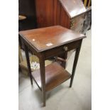 Mahogany Hall Table with Single Drawer