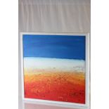 Framed Abstract landscape Oil on board