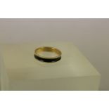Victorian mourning ring, dated 1868, tests as 18ct