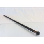 Wooden walking stick with ball end