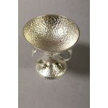 Elkington & Co Ltd Art Nouveau Hammered Silver Bon Bon Dish raised on Three Stylised Hoofed Legs and