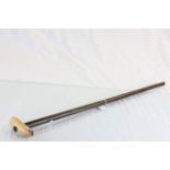 Antique walking stick the handle is an early 19th Century Whales tooth scrimshaw worked to head