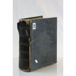 Large 19th century Holy Bible with Black and White Engravings