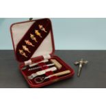 Boxed Retro Cocktail set and a vintage Champagne Corkscrew