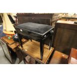 Black Gloss Finished Rise and Fall Piano Stool