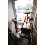 Collection of Five Items of Furniture including Sewing Table, Three Further Tables and Adjustable