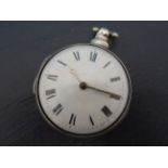 Georgian pair cased Silver fusee pocket watch