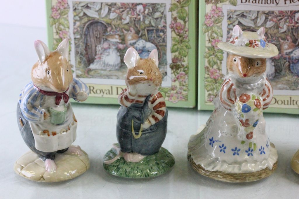 Collection of six boxed Royal Doulton Brambly Hedge series character figures to include - Image 2 of 3