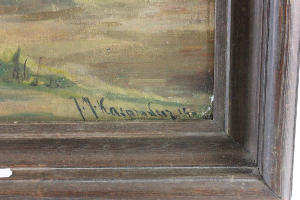 Wooden framed Oil on board of a Coastal scene, signed by artist - Image 2 of 2