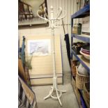White Painted Bentwood Cloakstand