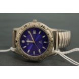 Gents Accurist WR50 Quartz watch with purple dial