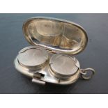 Hallmarked silver case for Sovereign & half Sovereigns