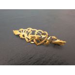 Chinese fine Gold Filigree brooch