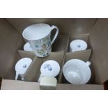 Aynsley Boxed Six Mug Gift Set ' Wild Tudor Pattern ' together with Two Boxed Aynsley Platters