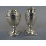 Two Georgian hallmarked Silver Pepperettes to include Henry Hyde london 1831, Abstinado King
