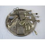 Collection of mixed silver plated items to include Vestas