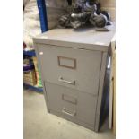 Post Office Two Drawer Metal Filing Cabinet