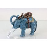 Vintage style cast iron Elephant money box with moving trunk action