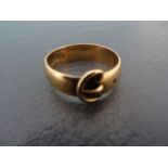 Gents hallmarked 9ct Gold Buckle ring