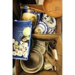 Two boxes of mixed ceramics etc to include wash sets