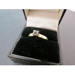 An 18ct gold "starlight" diamond ring - Birmingham 1974