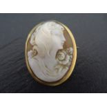 9ct Gold Cameo brooch