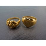 Two gents 18ct Gold rings