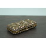 Russian Enamel cigarette case with later purse fitted interior
